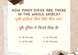 How many(in million)Sikhs are there in the whole world?